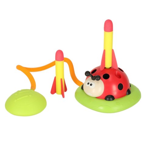 Gra sportowa zręcznościowa dla dzieci skakanka rzut do celu wyrzutnia biedronka 3w1