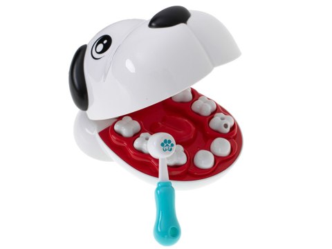 Chory ząbek dentysta zwierząt pies piesek zabawa wylecz zęba nauka weterynarz