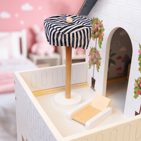Duży Drewniany Domek dla lalek LED 78cm