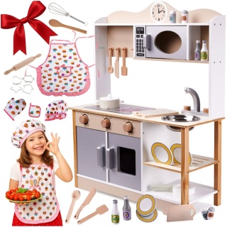 Kuchnia dla dzieci drewniana MDF LULILO KUKETO akcesoria 85cm