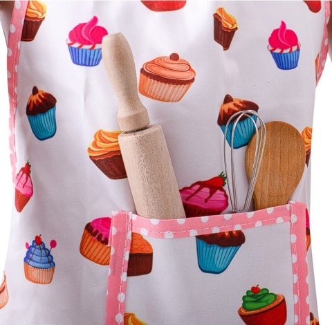 Kuchnia dla dzieci drewniana MDF LULILO RETRO akcesoria 73cm